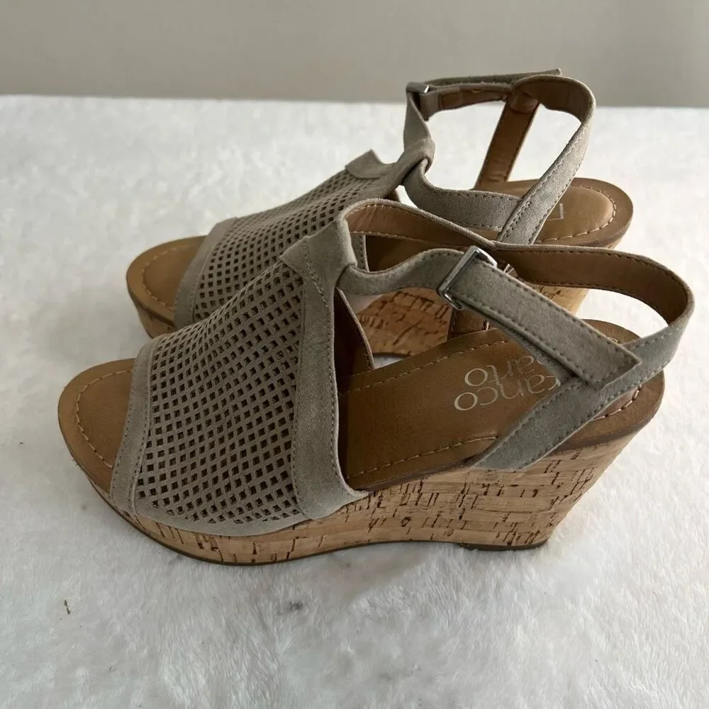 Franco Sarto Canyon Cork Wedge Sandal 5.5 Women New